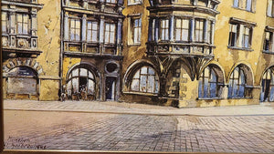 Munich Royal Hofbräuhaus, Museum-Quality Fine Art Print of Adolf Hitler Watercolor art printed on Hahnemühle paper with glass and frame