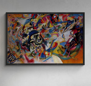 Wassily Kandinsky Composition VII  Giclee Print, Large wall arts, Heavyweight Canvas, 3D hand finish print with brush strokes, Ready to Hang