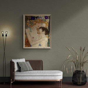 Gustav Klimt Mother And Child (1905) paint reproduction, XXL printing, Gustav Klimt print on Canvas & 3D Hand Finished Premium Texture Print