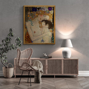 Gustav Klimt Mother And Child (1905) paint reproduction, XXL printing, Gustav Klimt print on Canvas & 3D Hand Finished Premium Texture Print