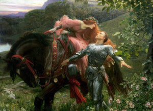 La Belle Dame Sans Merci by Sir Frank Dicksee Giclee Print Reproduction Painting, Heavyweight Fineart print on  or museum quality poster