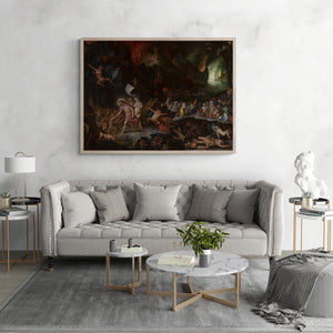 Christ in Limbo by Jan Brueghel, XXL printing Canvas, 3D Finished Premium Texture Print with brush stroke looks like original oil painting.