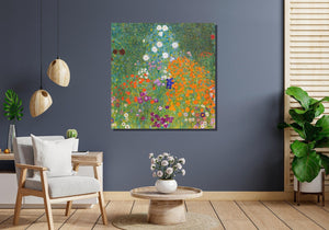 GUSTAV KLIMT - Flower Garden Prints, Bauerngarten, Giclée Art, Canvas, Poster, Premium Art, Klimt Flowers, Floral Wall Decor FOSHE ART