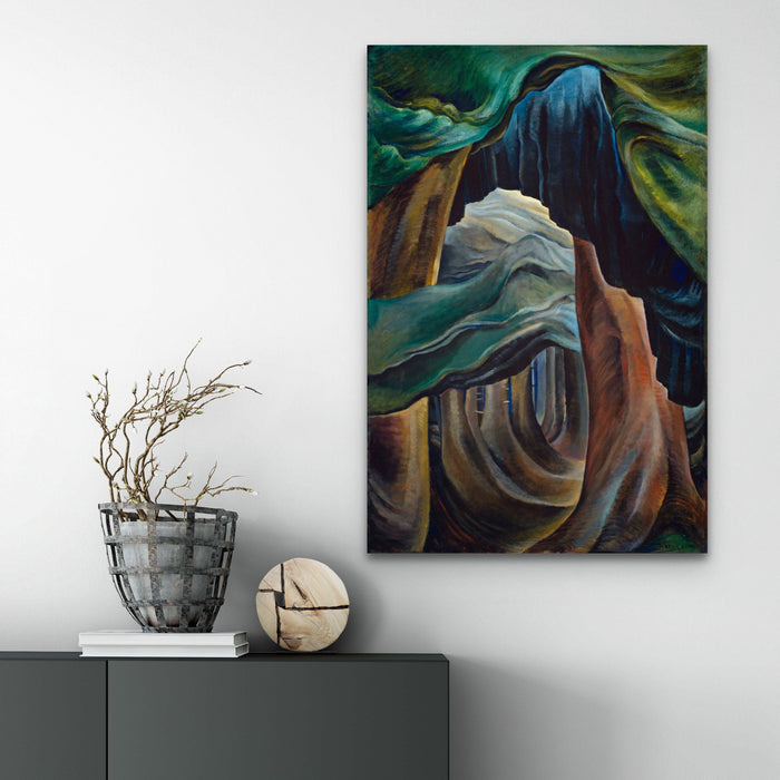 Emily Carr Print Canvas, Forest Columbia (1932) - Classic Painting Photo Poster Print Art Gift Wall Home Decor