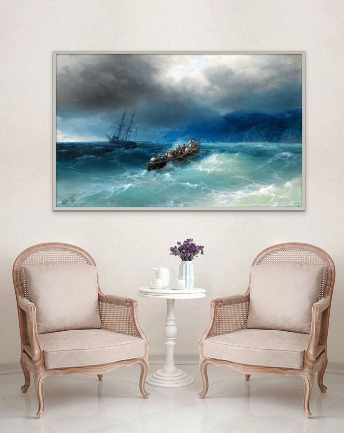 Aivazovsky Art Prints Storm Over The Black Sea, Art Prints, Reproduction Panting By Ivan Aivazovsky Canvas Art Wall Decor