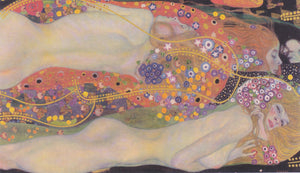 Gustav Klimt Famous Artwork: Water Snakes Large Size Canvas Paper Wall Art Poster FOSHE ART