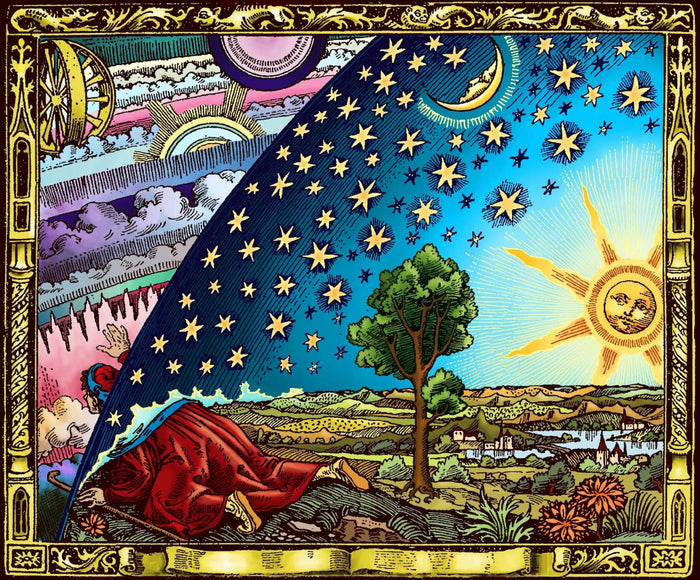 Flammarion Engraving Reproduction Print on canvas, Gravure Flammarion  Experiencing the Mysteries of the Universe Through Art!