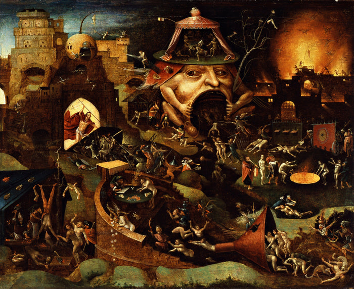 Hieronymus Bosch, Christ in Limbo ,Heavyweight paper / real art canvas, Print on canvas or paper, original large art,