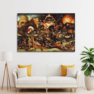 Hieronymus Bosch, Christ in Limbo ,Heavyweight paper / real art canvas, Print on canvas or paper, original large art, FOSHE ART