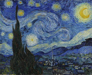 VAN GOGH, The Starry Night Art Prints, Vintage Art, Van Gogh Print, The Starry Night Canvas, Vintage Art, Starry Night Decor, Wall Art FOSHE ART