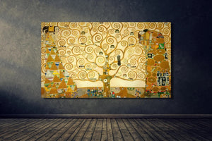 GUSTAV KLIMT - Tree Of Life Canvas/Poster Art Reproduction, Klimt Reproduction, Classic Wall Art, Symbolism Art Nouveau Painting FOSHE ART