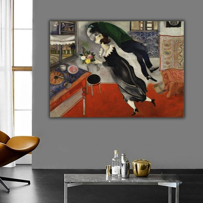 Birthday by Marc Chagall Home Decor Wall Decor Giclee Art Print, Large Print / Canvas Prints, Poster or 3D Hand Finished Premium Print