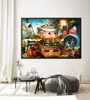 Hieronymus Bosch Tondals Vision, Home Wall Decor Giclee Art Print, Large Print / Canvas Prints, Poster or 3D Hand Finished Premium Print FOSHE ART