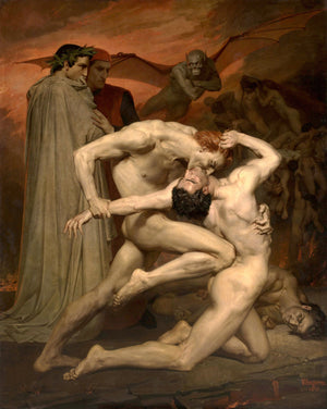 W. Bouguereau, Dante & Virgil in Hell,  Fine art print, Giclee Paper / Canvas Prints, Poster or 3D Hand Finished Premium Print FOSHE ART