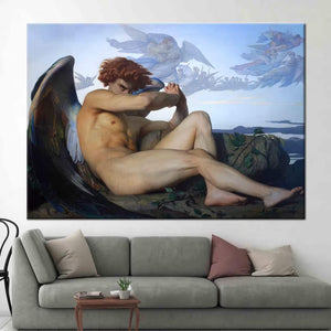 FALLEN ANGEL by Alexandre Cabanel, Cabanel Painting, Famous Wall Art, Angel Wall Decor, Classic Wall Art, Fallen Man Poster FOSHE ART