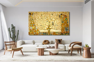 GUSTAV KLIMT - Tree Of Life Canvas/Poster Art Reproduction, Klimt Reproduction, Classic Wall Art, Symbolism Art Nouveau Painting FOSHE ART
