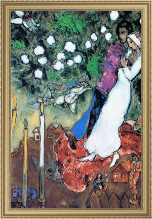 MARC CHAGALL, The tree candles Fine Art Prints, Giclee Paper / Canvas Prints, Poster or 3D Hand Finished Premium Print FOSHE ART