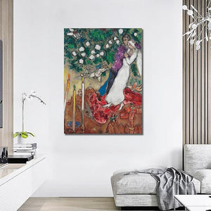 MARC CHAGALL, The tree candles Fine Art Prints, Giclee Paper / Canvas Prints, Poster or 3D Hand Finished Premium Print FOSHE ART