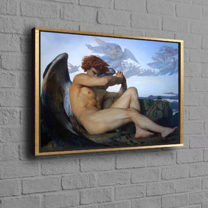 FALLEN ANGEL by Alexandre Cabanel, Cabanel Painting, Famous Wall Art, Angel Wall Decor, Classic Wall Art, Fallen Man Poster FOSHE ART