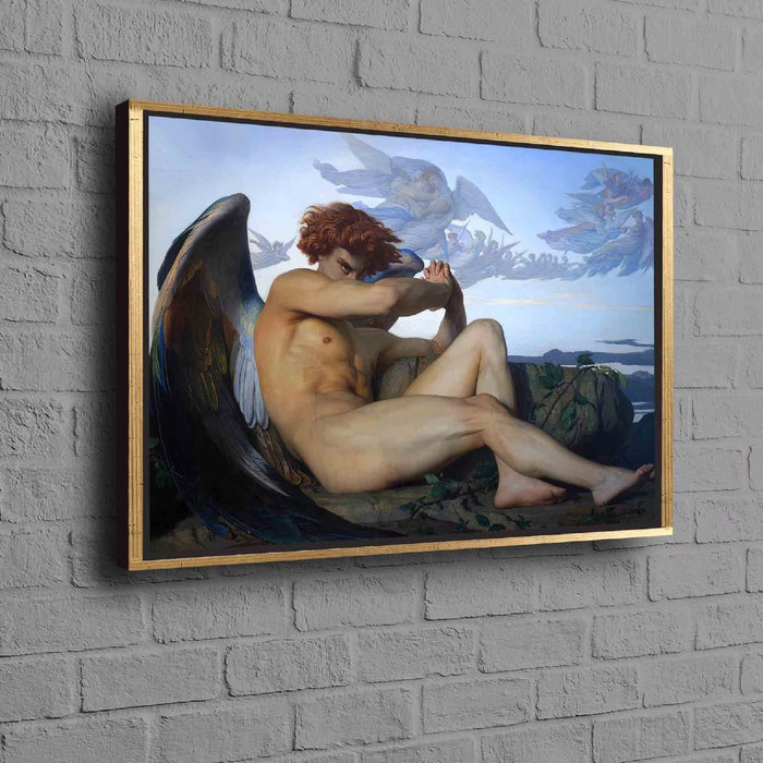 FALLEN ANGEL by Alexandre Cabanel, Cabanel Painting, Famous Wall Art, Angel Wall Decor, Classic Wall Art, Fallen Man Poster